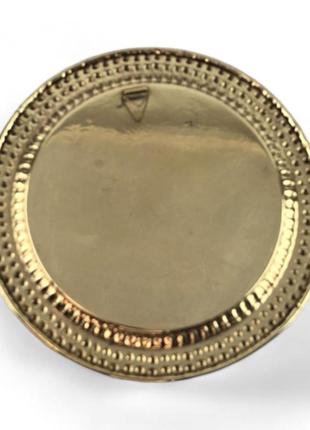 Тарілка бронзова настінна (d-18,5; h-0.7 см)5 фото