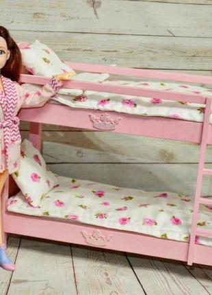 Меблі для ляльок ліжко для барбі5 фото