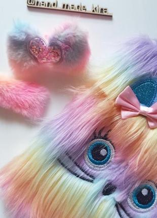 Пушистый бантик и заколка