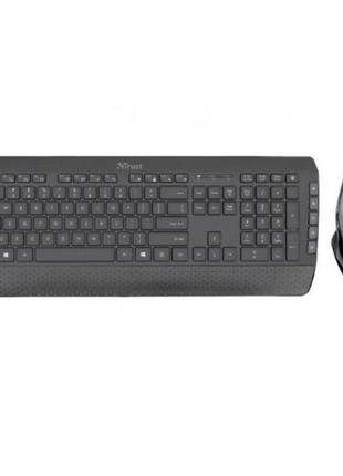 Комплект бездротовий клавіатура+ мишка trust tecla-2 wl black