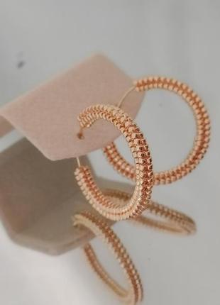 Сережки кольца| сережки из бисера | стильные сережки кольца3 фото