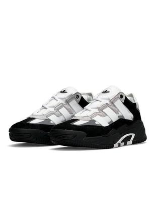 Мужские кроссовки adidas niteball hd black grey white1 фото