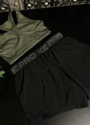 Костюм шорти-спідниця та топ nike pro5 фото