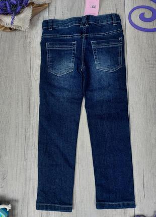 Детские джинсы impidimpi для девочки синие размер 110 (5 лет)4 фото