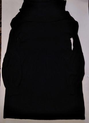 Базовый свитер-туника черного цвета по бирке размер 143 фото