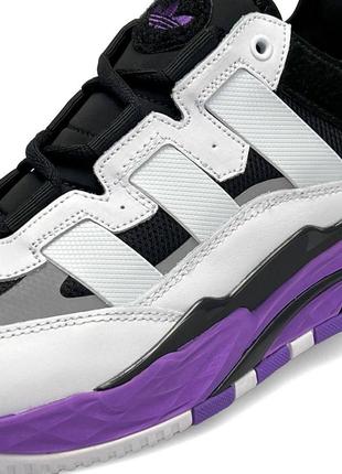 Чоловічі кросівки adidas niteball hd white purple6 фото