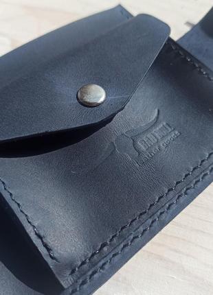 Мужской кожаный кошелек с отделением для монет6 фото
