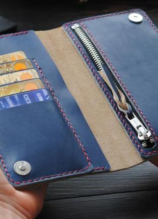 Шкіряний гаманець ручної роботи. шкіряне портмоне з гравіруванням. гаманець з тисненням.2 фото