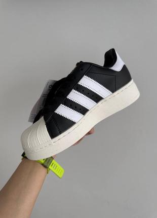 Кроссовки adidas superstar 2w black / white sole premium3 фото