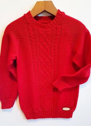 Шерстяной мериносовый свитер детский 80-146