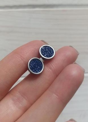 Сережки  с кожей ската