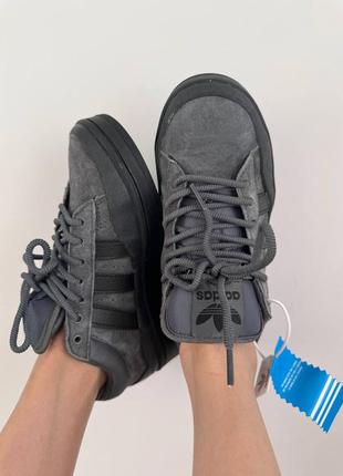 Кроссовки adidas campus x bad bunny grey/black10 фото