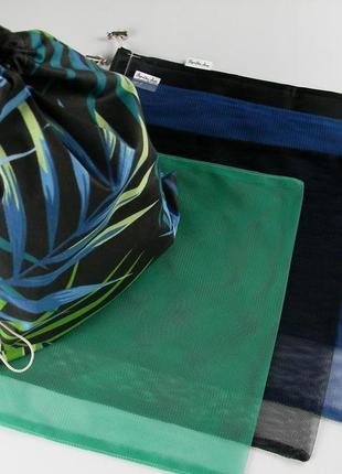 Подарок на 8 марта. набор для шоппинга экомешочки для продуктов многоразовые 5шт (пальма)