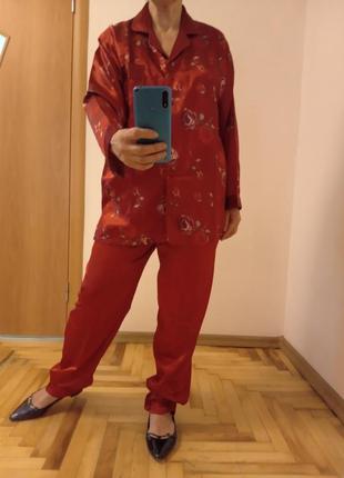 Классная тепленькая пижама, штаны, рубашка и майка, размер 14-1610 фото