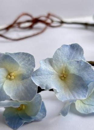 Віночок з квітами гортензія1 фото