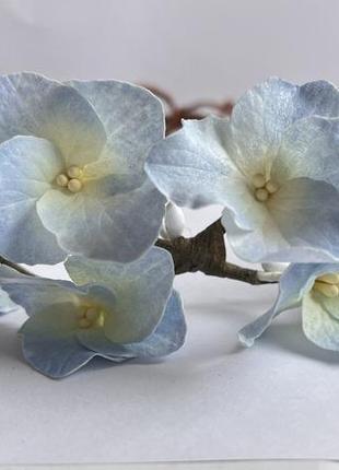 Віночок з квітами гортензія4 фото