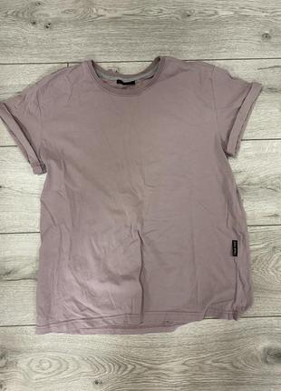 Лиловая хлопковая футболка топ базовая капсула фиолетовая розовая однотонная