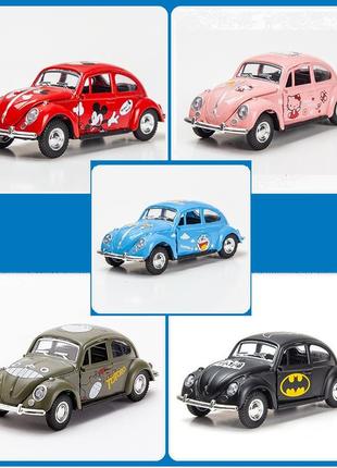 Автомодель автомобіля volkswagen beetle рук (розмір 1:32) 1967г графити