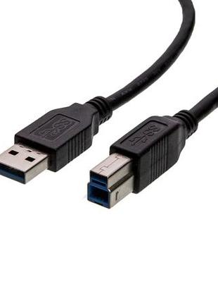 Amphenol usb 3.0 a male to b male cable, black 1.5м