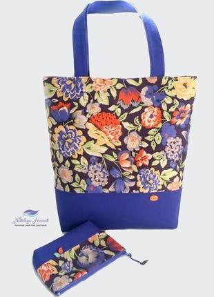 Текстильная сумка полевые цветы2 фото