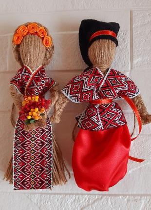 Лялька-мотанка "козак і берегиня" подарунок-оберіг у родину. handmade.4 фото