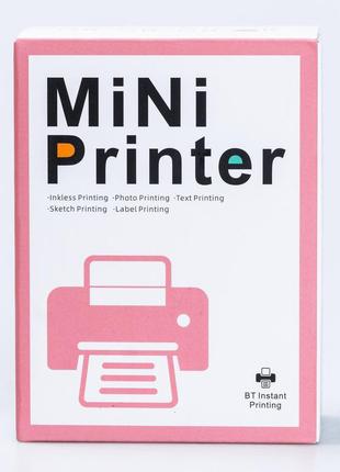 Детский мини-принтер портативный беспроводной аккумуляторный с термопечатью + бумага7 фото