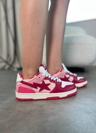 Жіночі кросівки a bathing ape bape sk8 sta pink4 фото