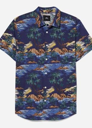 Брендовая гавайская рубашка c&a germany хлопок этикетка1 фото