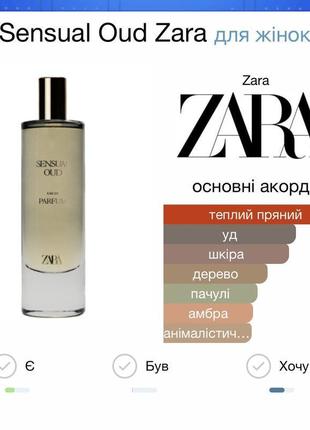 Нові парфуми zara sensual oud 2024 уд 30 мл dior oud ispahan3 фото