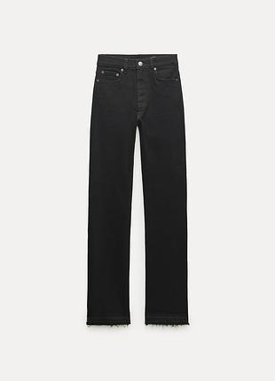 Черные джинсы zw collection slim fit high-waist zara
