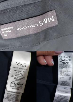 Широкие  брюки палаццо  темно-синие m&s collection8 фото