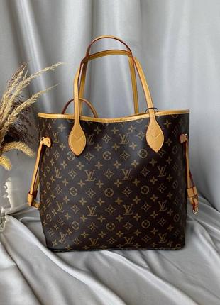 Женская сумка neverfull brown10 фото