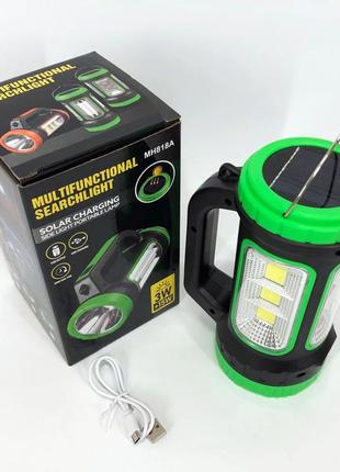 Кемпинговый фонарь xbl 818c-3w+cob, фонарик аккумуляторный кемпинговый, фонарь-светильник. цвет: зеленый10 фото