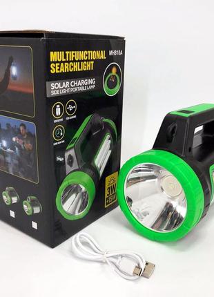Кемпинговый фонарь xbl 818c-3w+cob, фонарик аккумуляторный кемпинговый, фонарь-светильник. цвет: зеленый7 фото