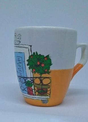 Чашка керамічна з малюнком, чашка на подарунок, розписана вручну чашка3 фото