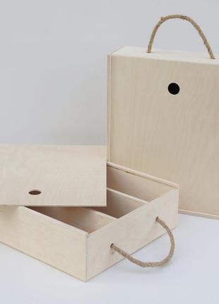 Ящик деревянный для вина "wine maxi". подарочный ящик. деревянная коробка для подарка1 фото
