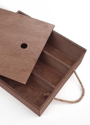 Ящик деревянный для вина "wine maxi". подарочный ящик. деревянная коробка для подарка2 фото