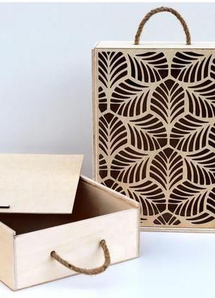 Ящик дерев'яний "ажур". подарункова декоративна коробка. ящик-пенал. сувенірна упаковка3 фото