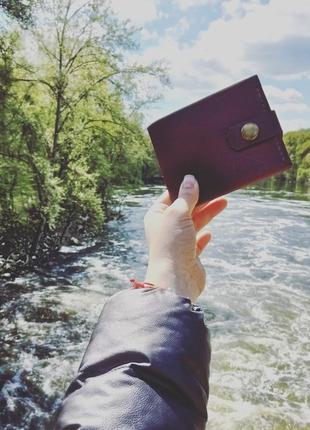 Кожаный кошелек mini от mod™😎👍 гаманець, портмоне унисекс4 фото