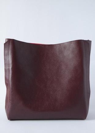 Стильна сумка-шоппер з натуральної шкіри