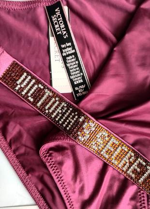 Трусики бразильянки со стразами shine victoria's secret original xl 44 46 16 18 большой размер2 фото