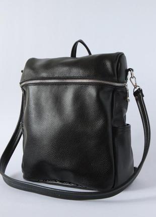 Стильный женский рюкзак-сумка из натуральной кожи1 фото