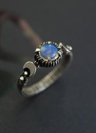 Серябряное кольцо c опалом "laluna"4 фото