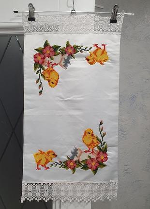 Дитячий рушник вишито бісером на пасху великдень