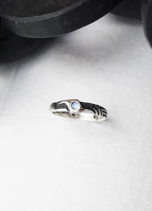 Мужское серебряное кольцо 'luke' | кольцо с лунным камнем | мужское кольцо с камнем6 фото
