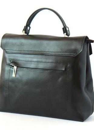 Стильна жіноча сумка-портфель з натуральної шкіри3 фото