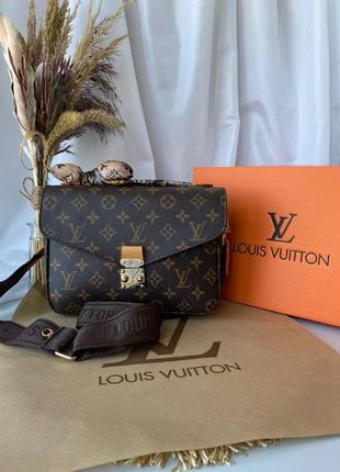 Жіноча сумочка louis vuitton pochette metis new brown