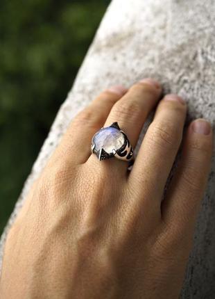 Кольцо из серебра 'oceanida' | кольца с камнем | оригинальные кольца | авторское серебро4 фото