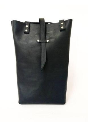 Стильна сумка - шоппер зі шкіри1 фото