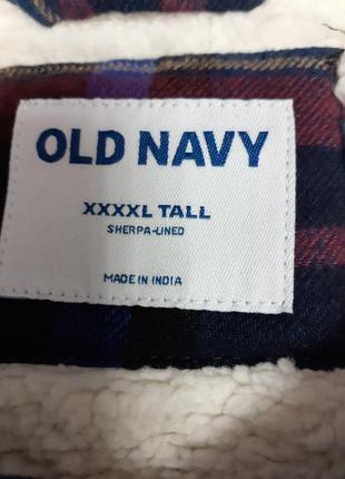 Old navy фланелевая рубашка c шерпой, большой размер, 3xl, 4xl, на высокий рост6 фото